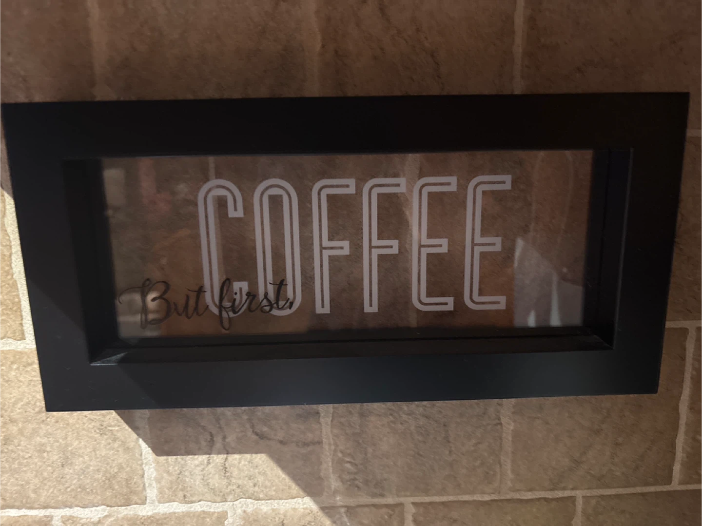 "But First Coffee" Framed Wall Art