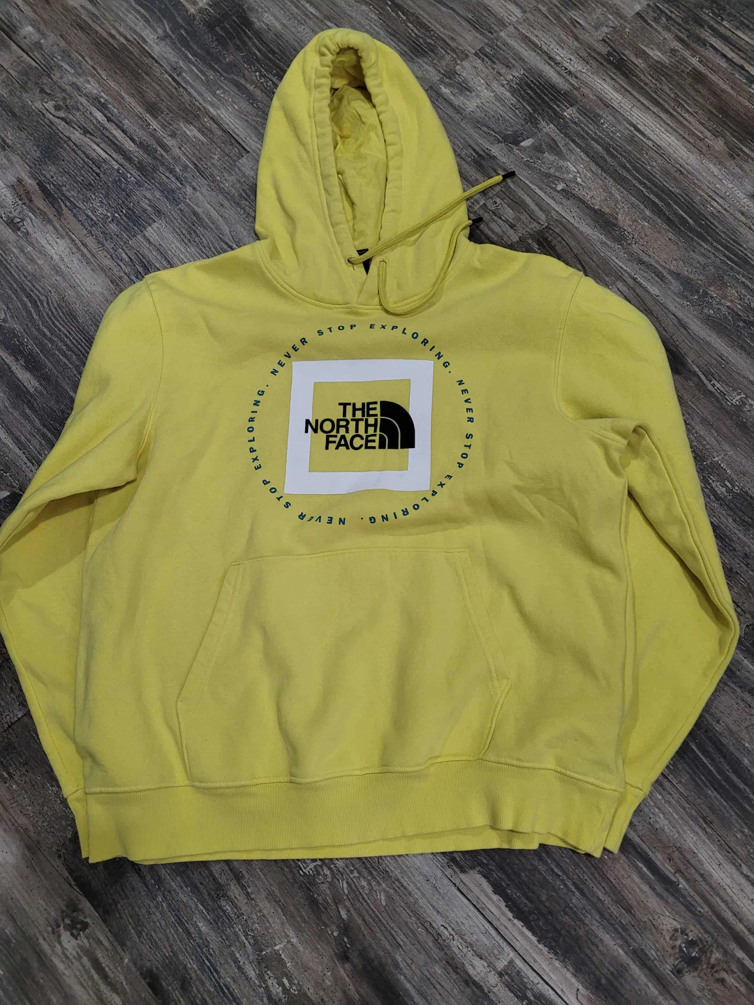 The North Face Yellow Hoodie - Size L