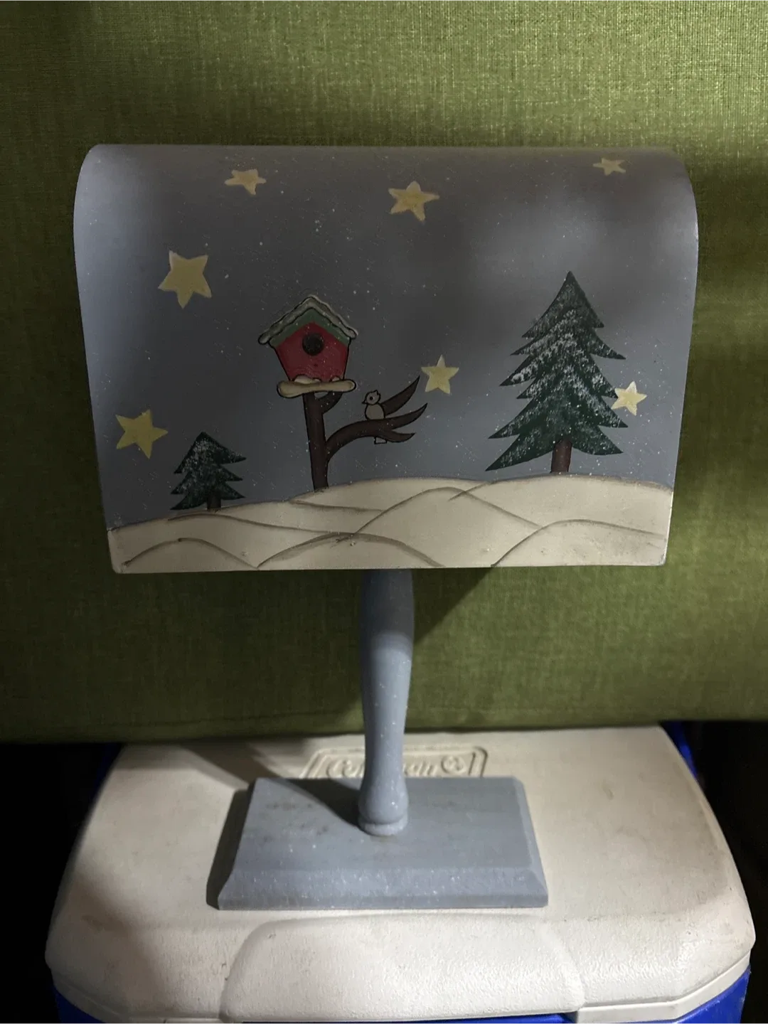 Hand-Painted Wooden Holiday Mailbox Decoration image indicator(2)