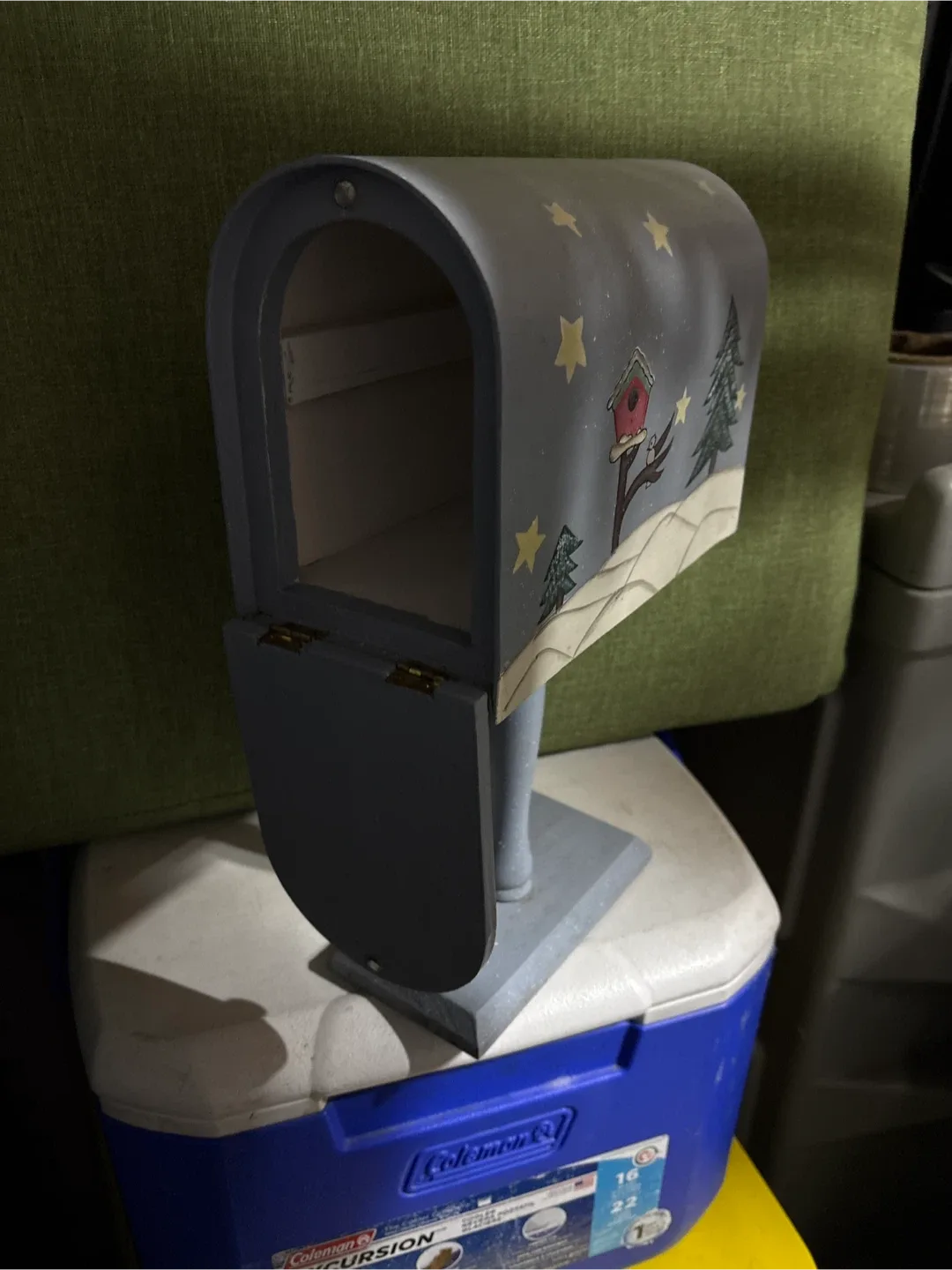 Hand-Painted Wooden Holiday Mailbox Decoration image indicator(3)