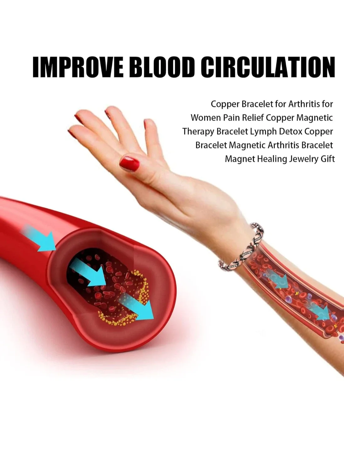 Copper Magnetic Therapy Bracelet image indicator(5)
