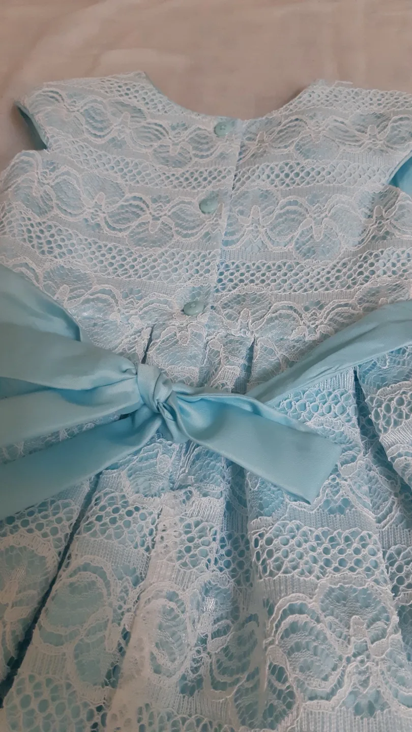 Skyblue Lacey Dress 6 Girls image indicator(3)