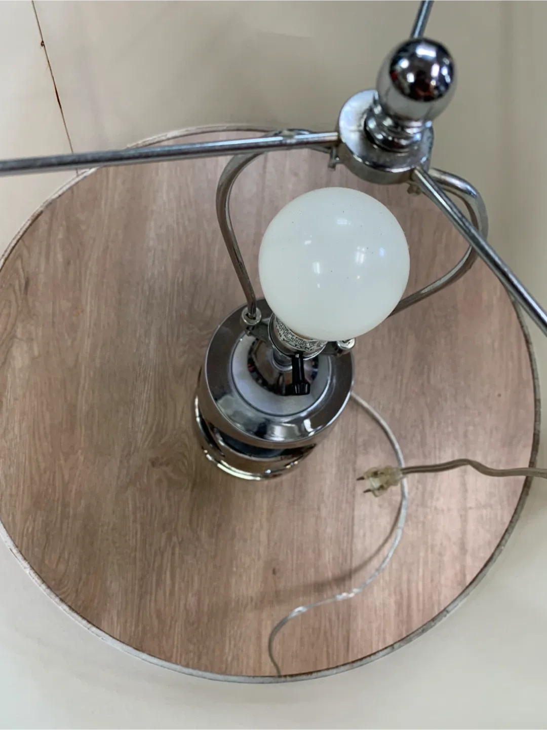 Silver Table Lamp with White Shade image indicator(4)