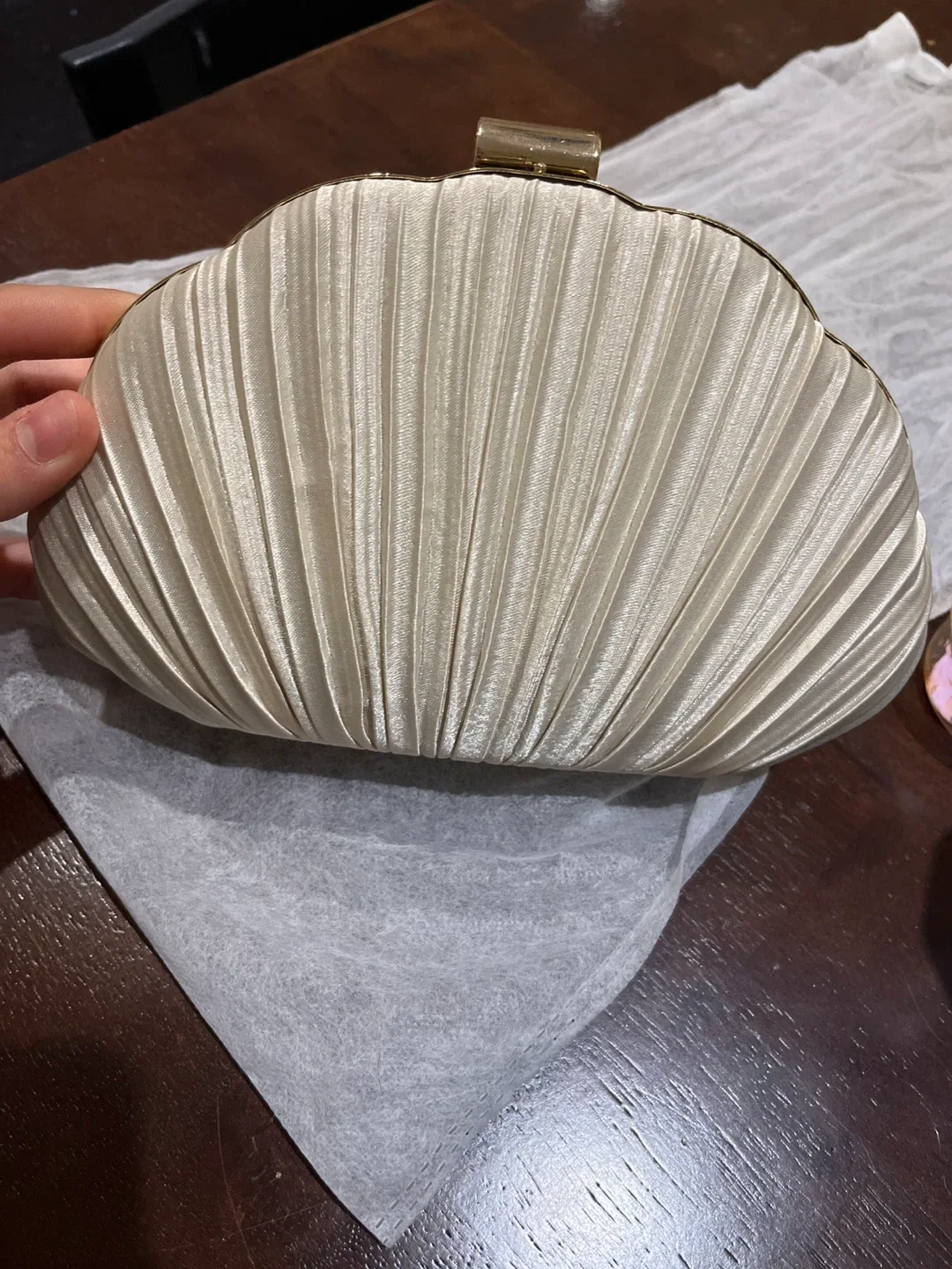 Elegant Clutch Purse - Cream Colour image indicator(3)