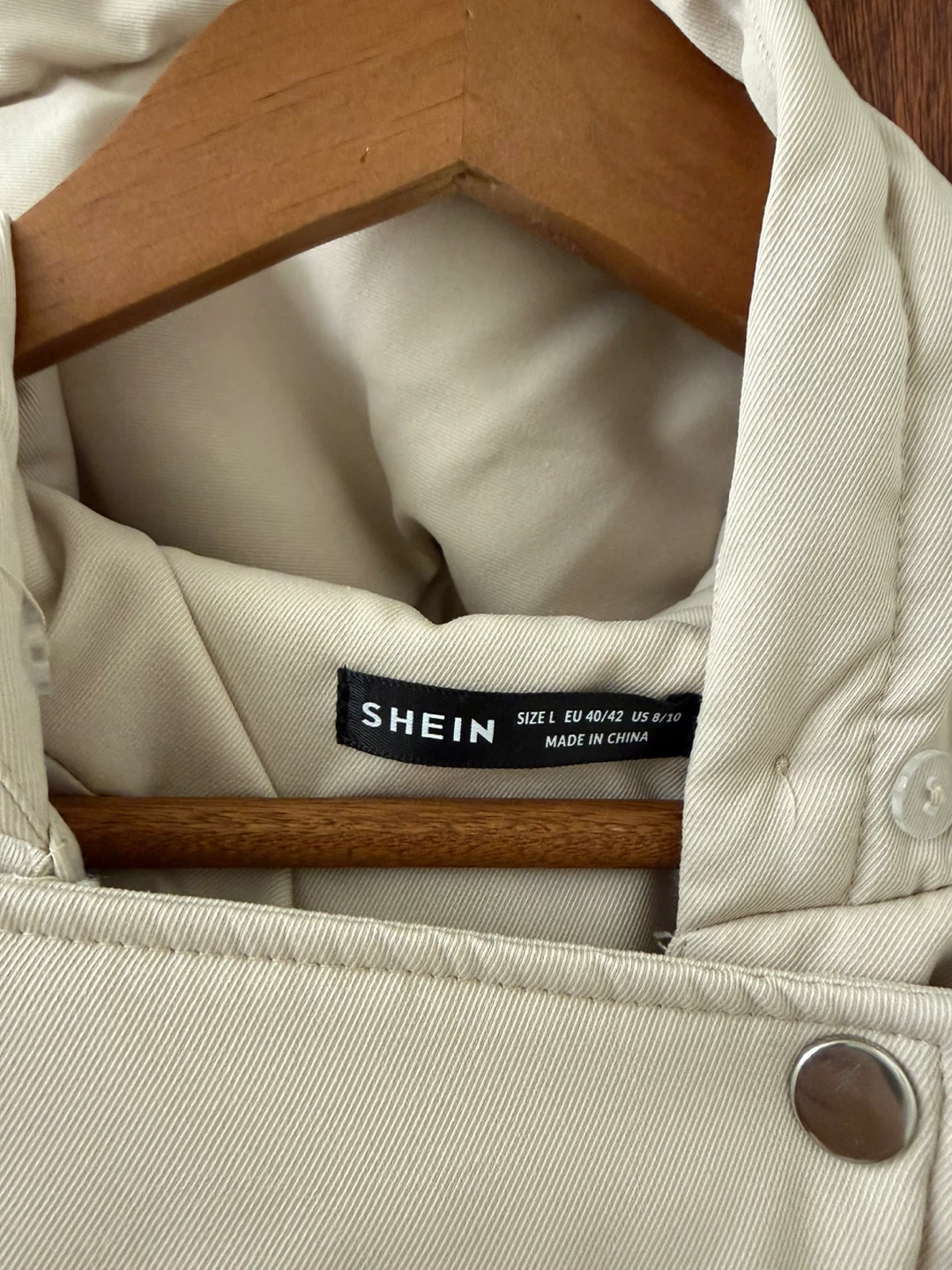 SHEIN Beige Puffer Jacket - Size L - photo 4