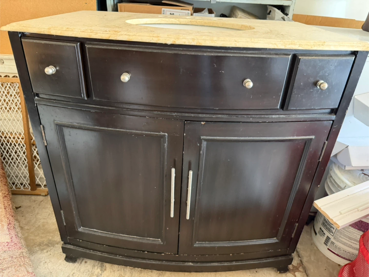 Bathroom Vanity with Marble Top