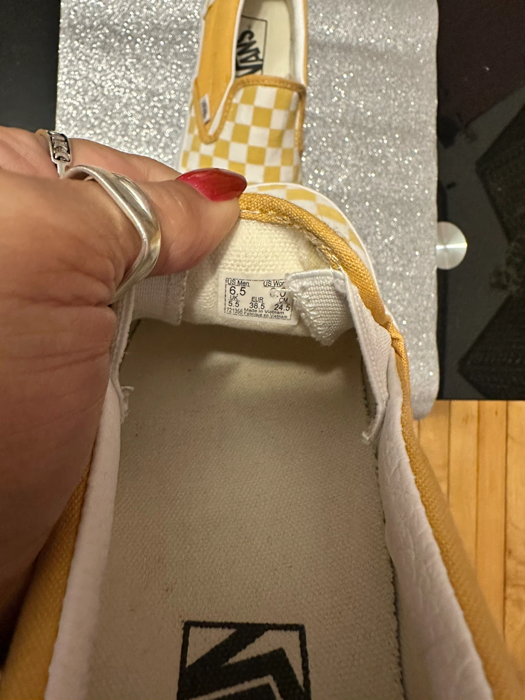 Vans Classic Slip-On Yellow Checkerboard, M6.5/ W8 - photo 5