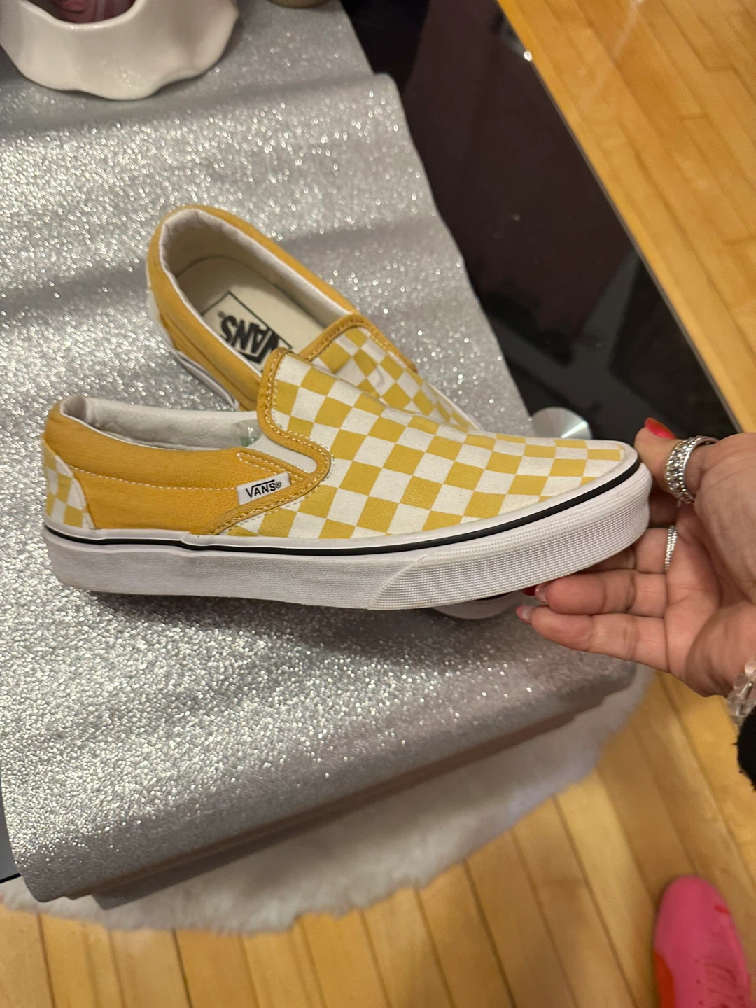 Vans Classic Slip-On Yellow Checkerboard, M6.5/ W8 - photo 4