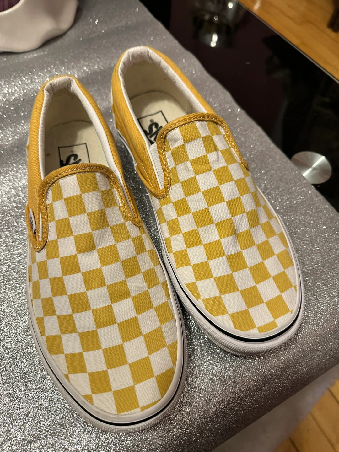 Vans Classic Slip-On Yellow Checkerboard, M6.5/ W8 - photo 2