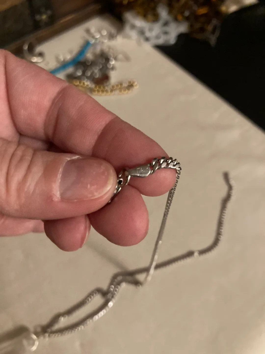 20” Italian Silver Curb Chain image indicator(7)