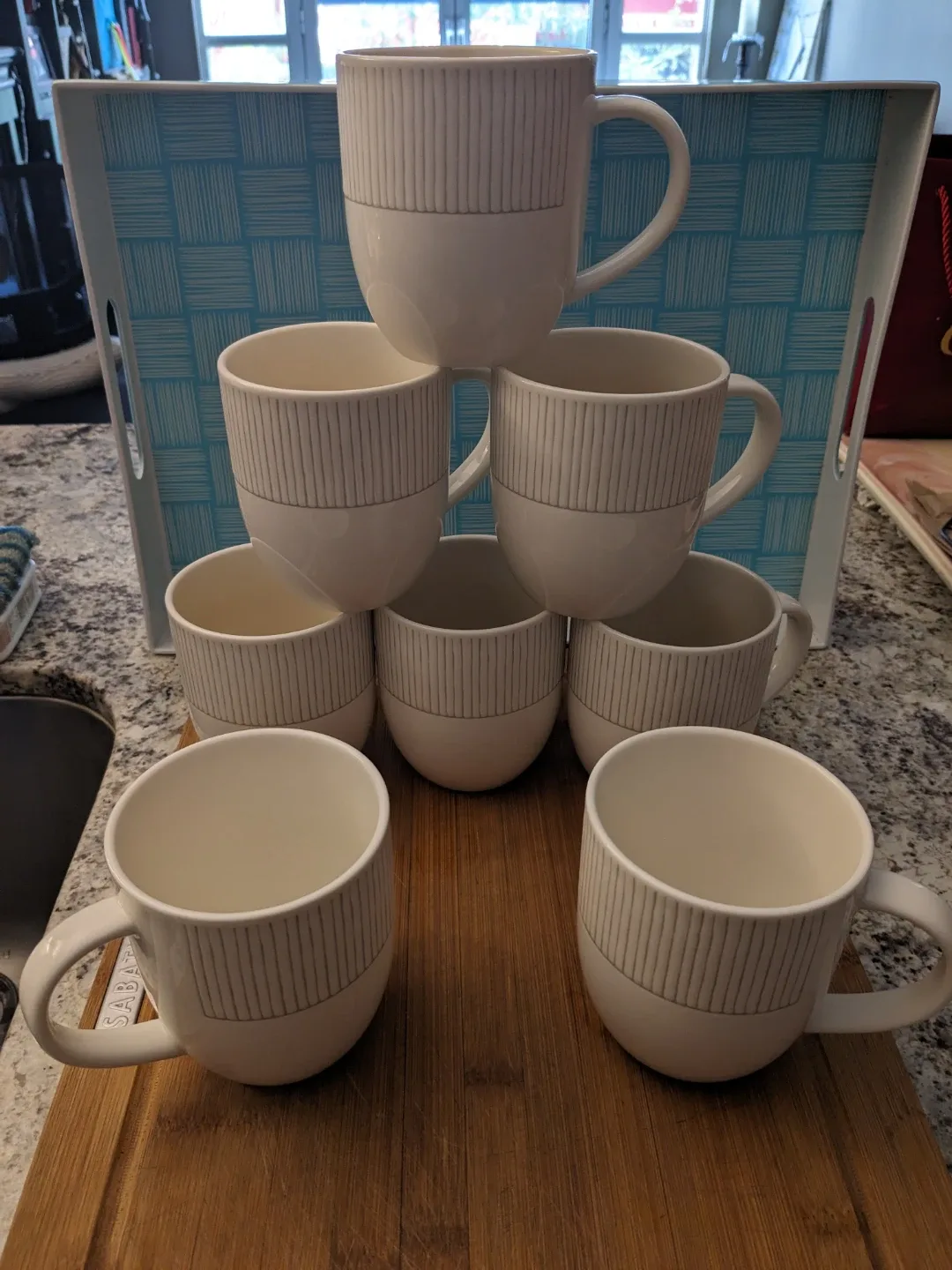 Royal Doulton Ellen Degeneres Taupe Stripe Mugs (8) image indicator(2)