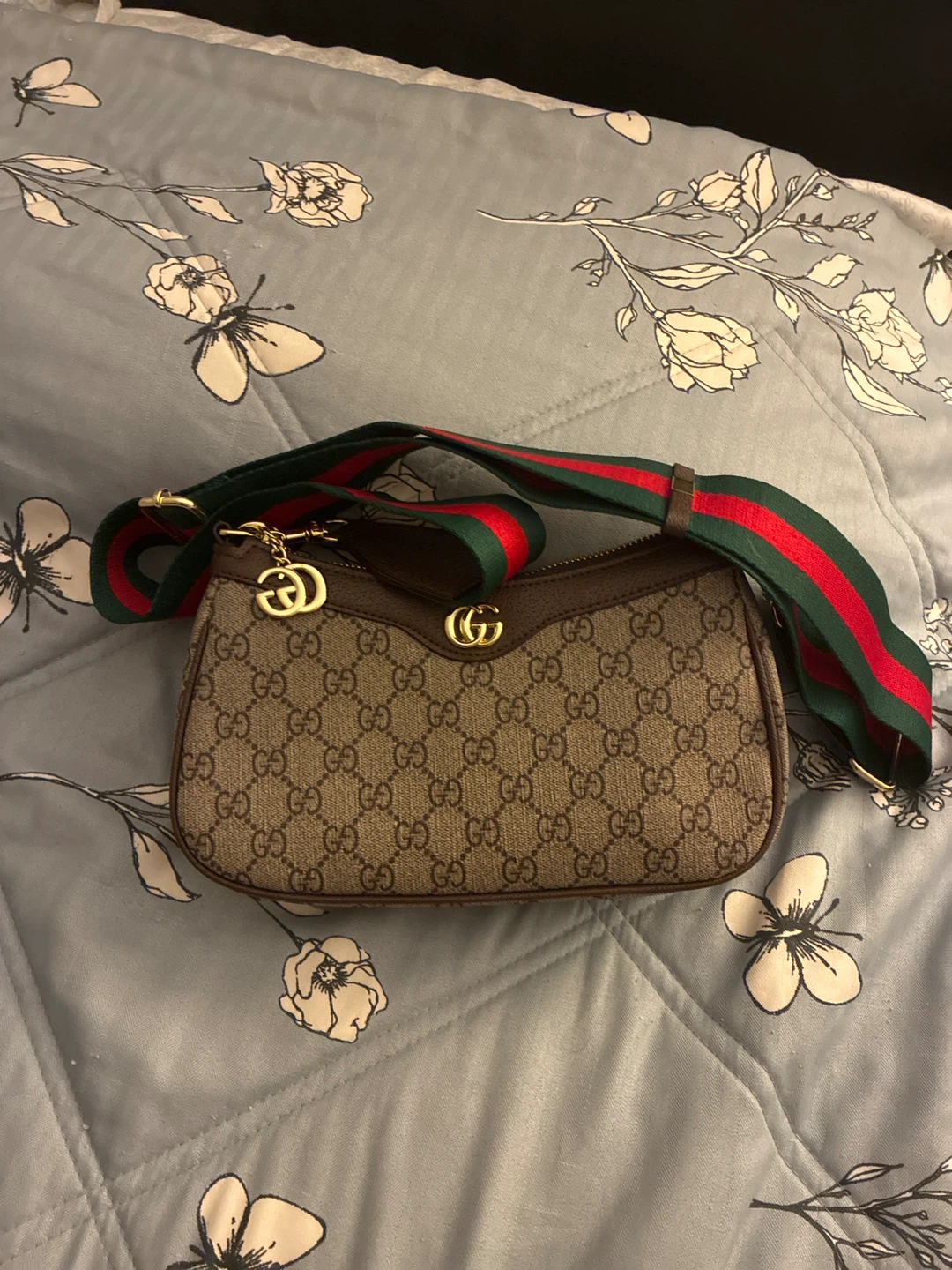 Brown Patterned crossbody