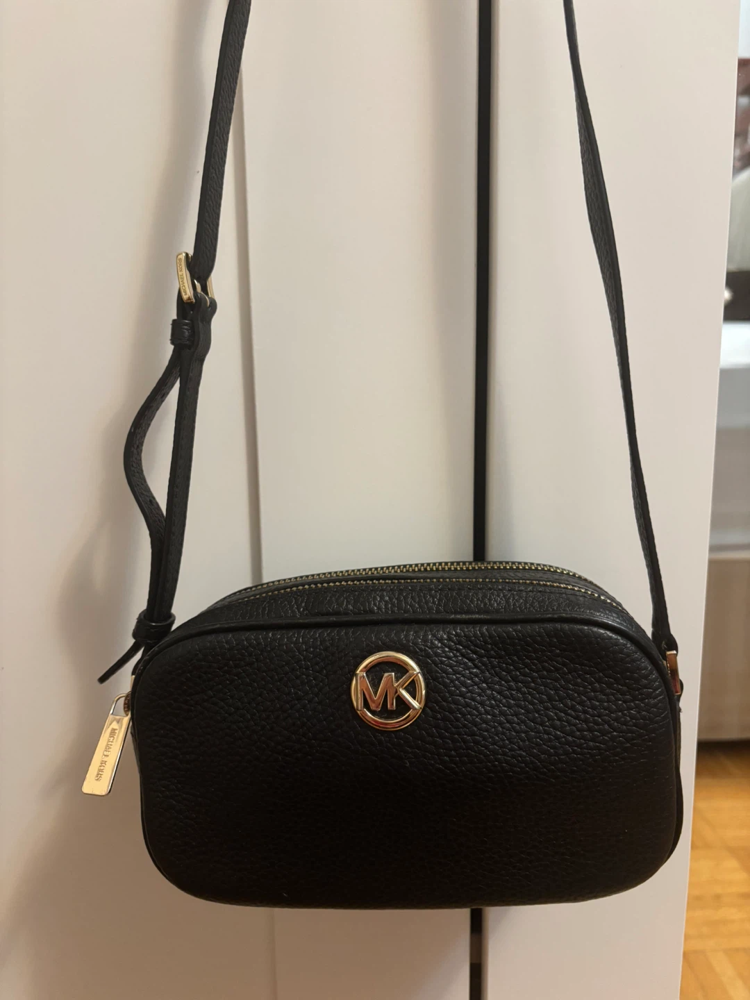 Michael Kors Black Leather Crossbody Bag