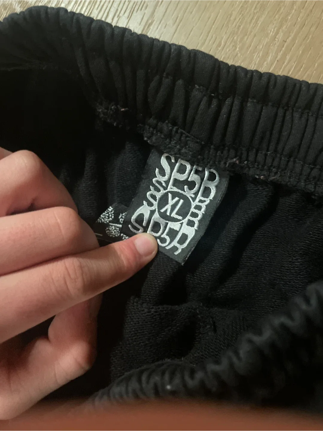 SP5DER Black Sweatpants - Size XL image indicator(2)