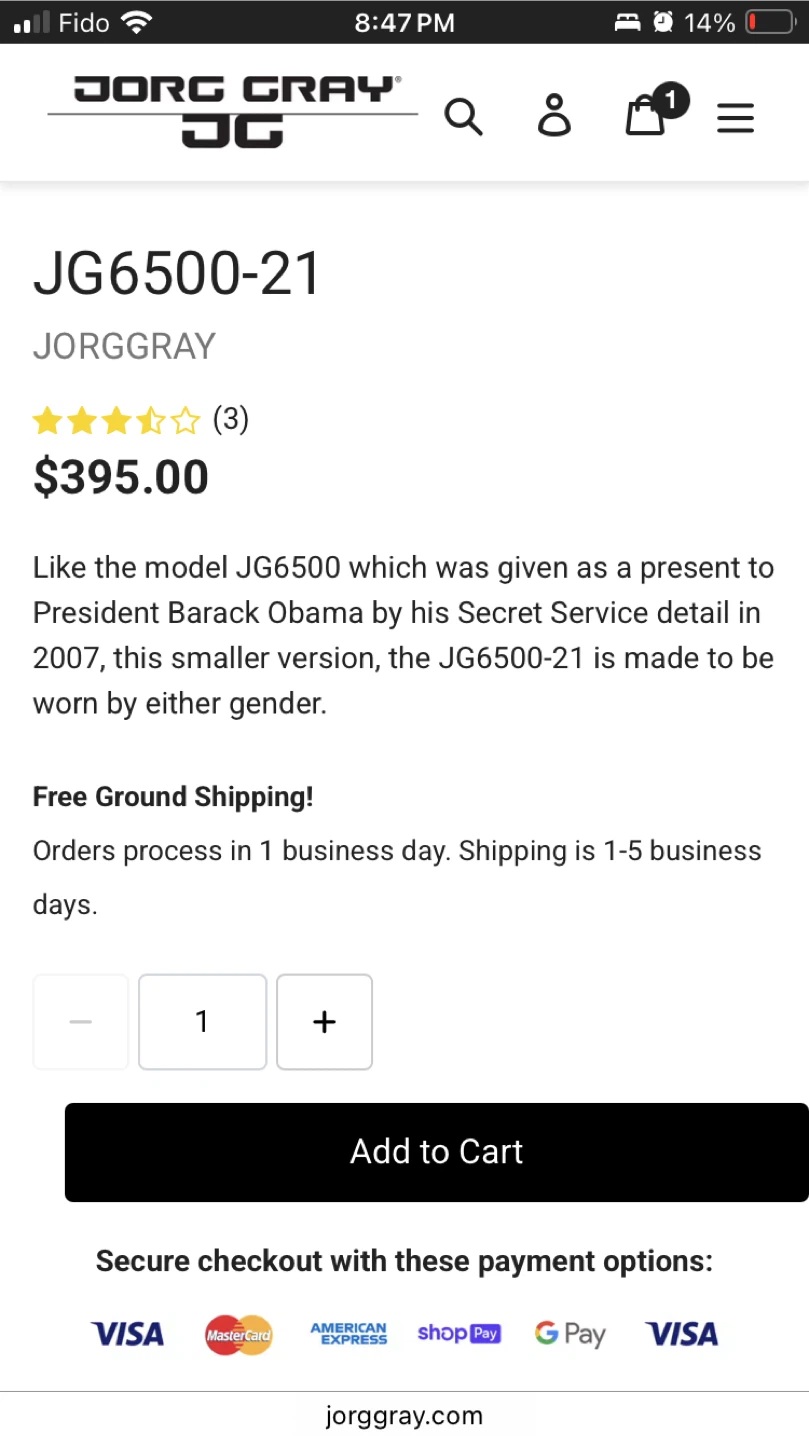 Jorg Gray Barack Obama Watch - photo 4