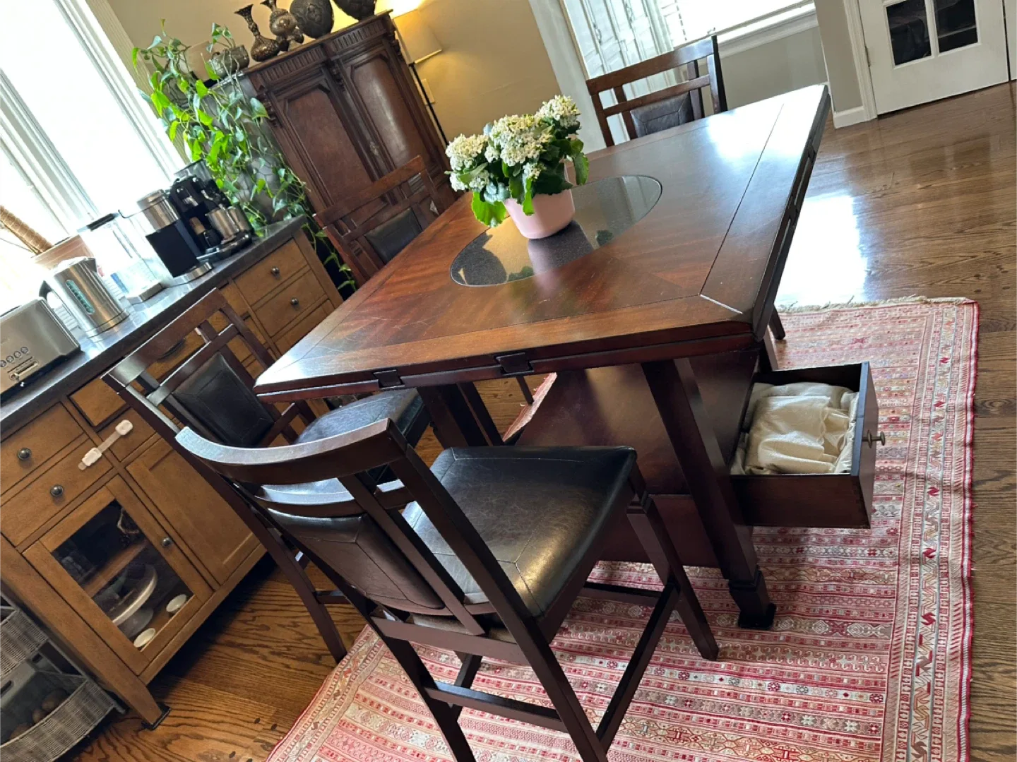 Wood Dining Table with 6 Chairs image indicator(5)