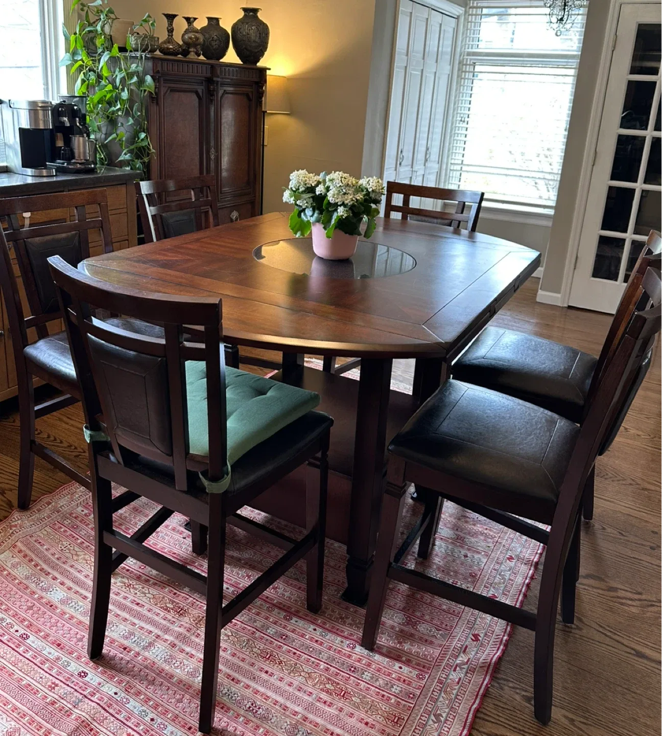 Wood Dining Table with 6 Chairs image indicator(2)