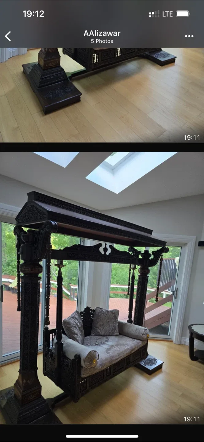 Ornate Wooden Indoor Swing image indicator(5)