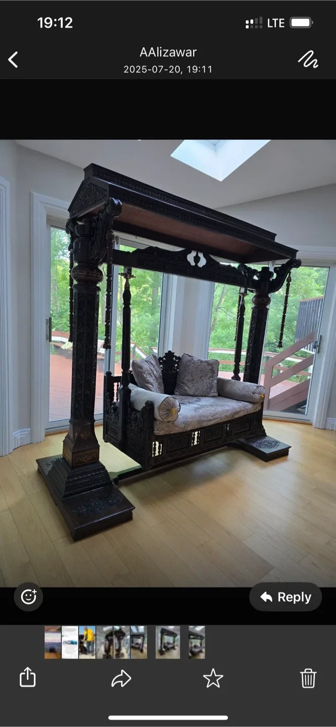 Ornate Wooden Indoor Swing image indicator(4)