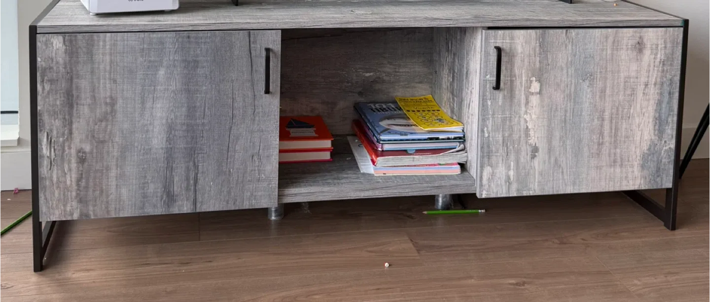 Grey Woodgrain TV Stand image indicator(2)