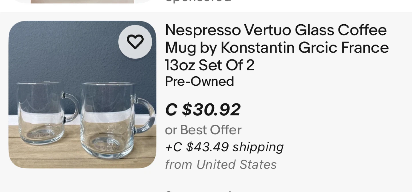Nespresso Coffee Mugs - Set of 2 - photo 3