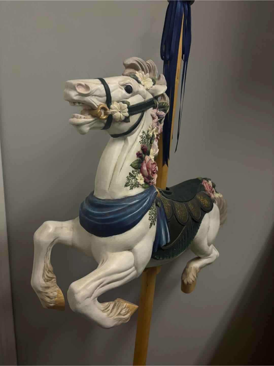 Vintage Hand Painted Ceramic Carousel Horse - photo 3