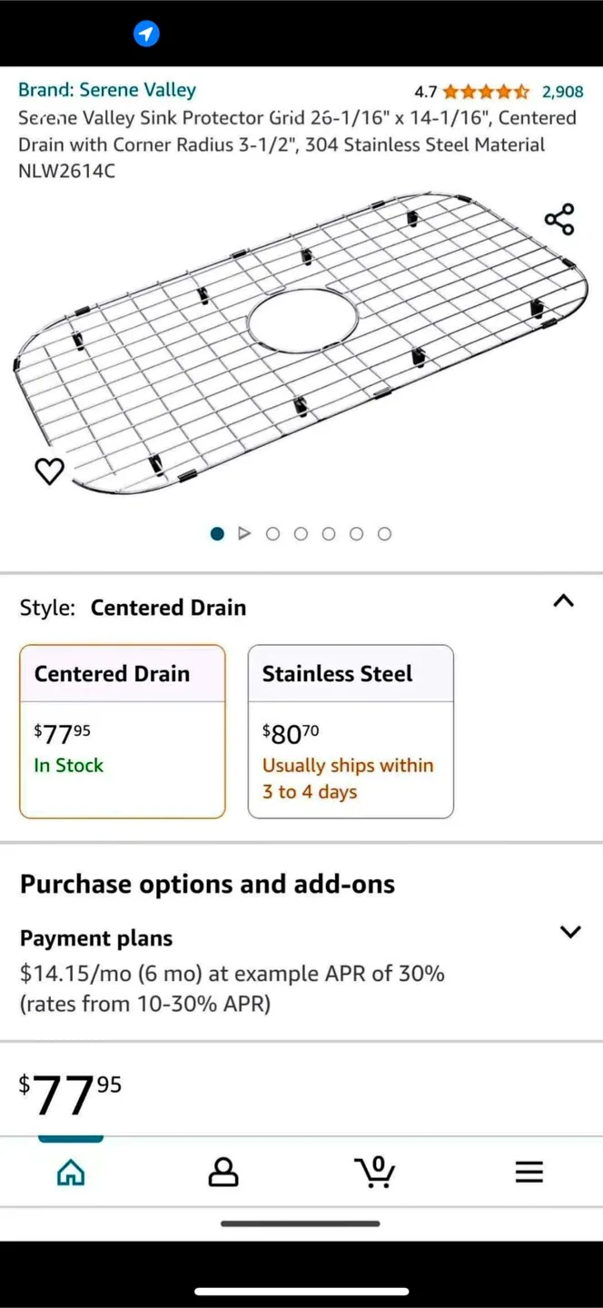 Serene Valley Sink Protector Grid - NEW