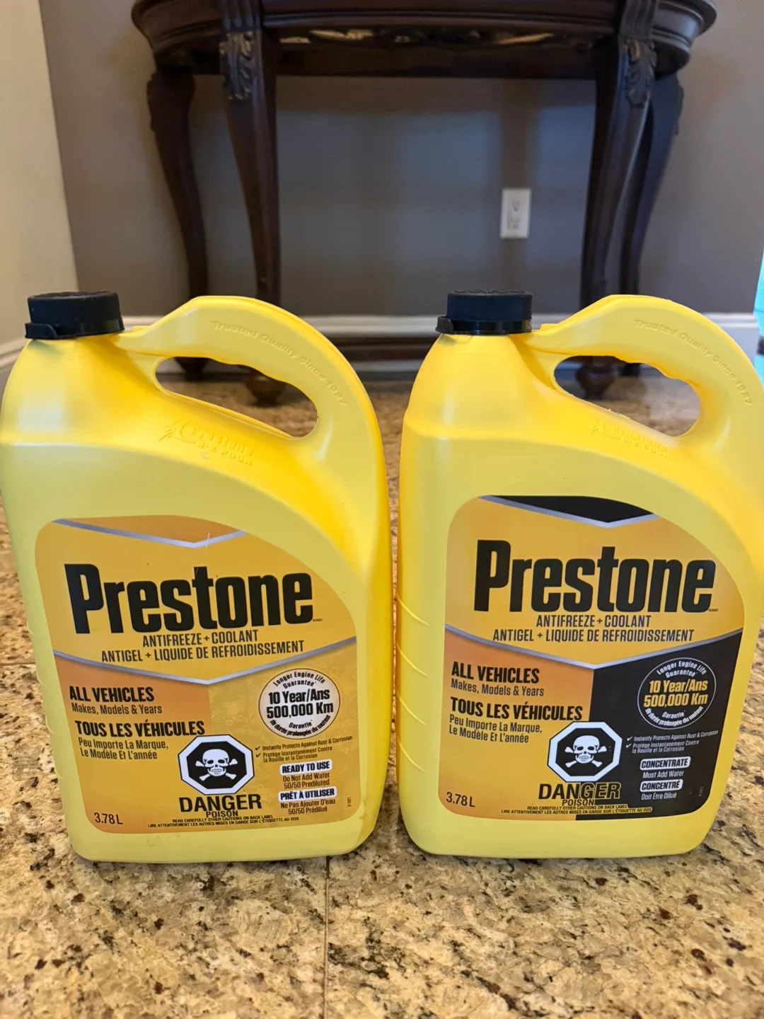 Prestone Antifreeze Coolant - 3.78L Jugs
