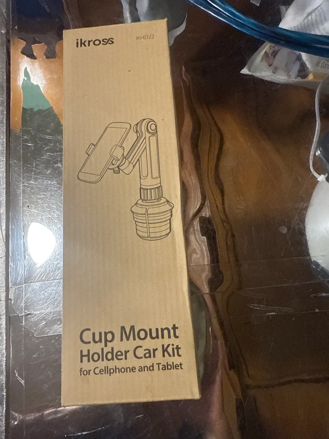 ikross Cup Mount Holder Car Kit for Cellphone/Tablet - NEW image indicator(2)