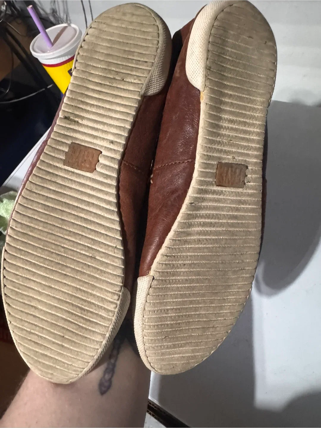 Frye-Brown Leather Slip-On Shoes image indicator(2)