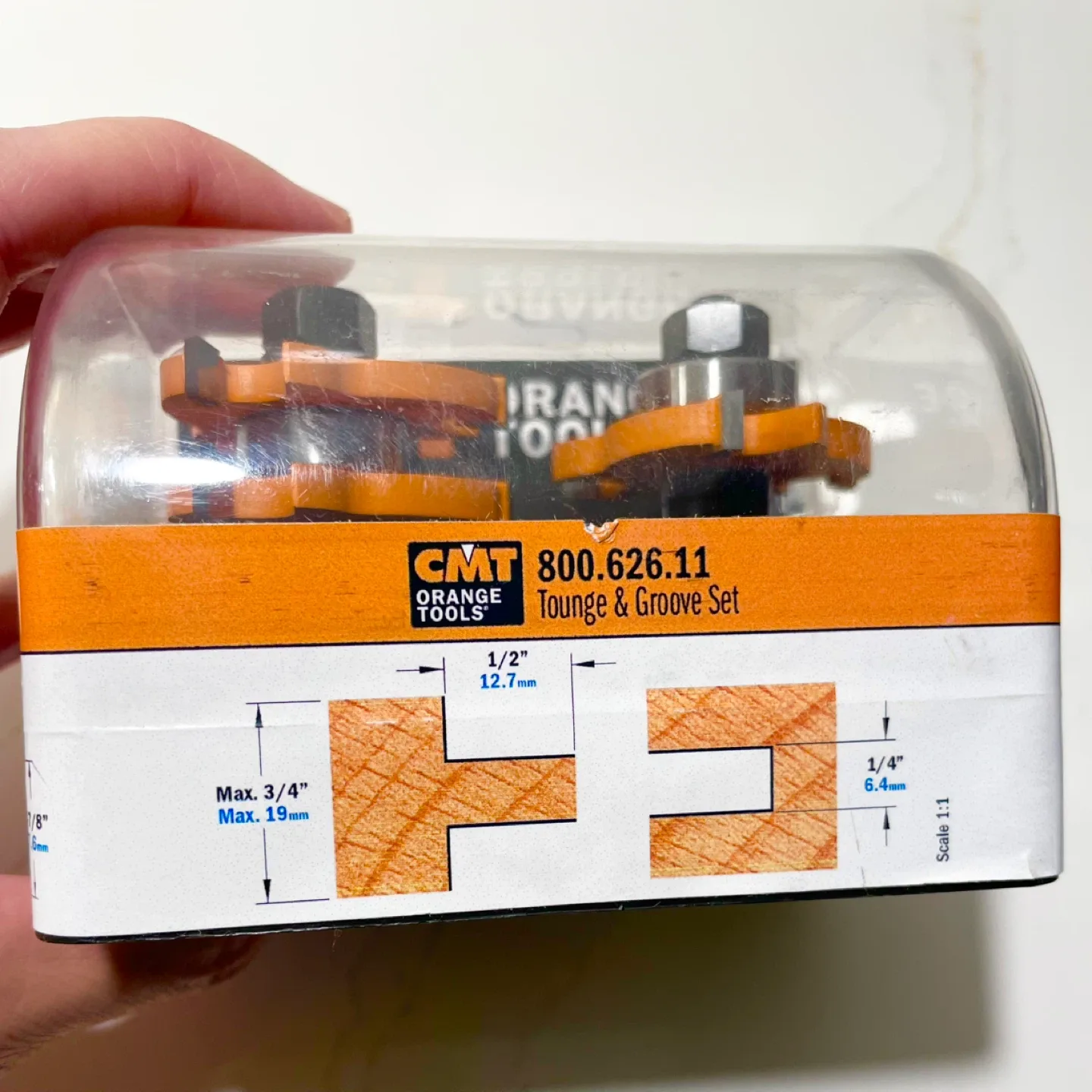 CMT  800.626.11  2-Piece Tongue & Groove Set, 1/2" Shank, Sealed image indicator(3)