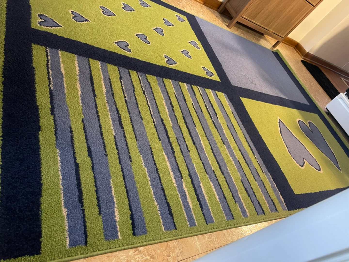 Green & Blue Patterned Area Rug - photo 3