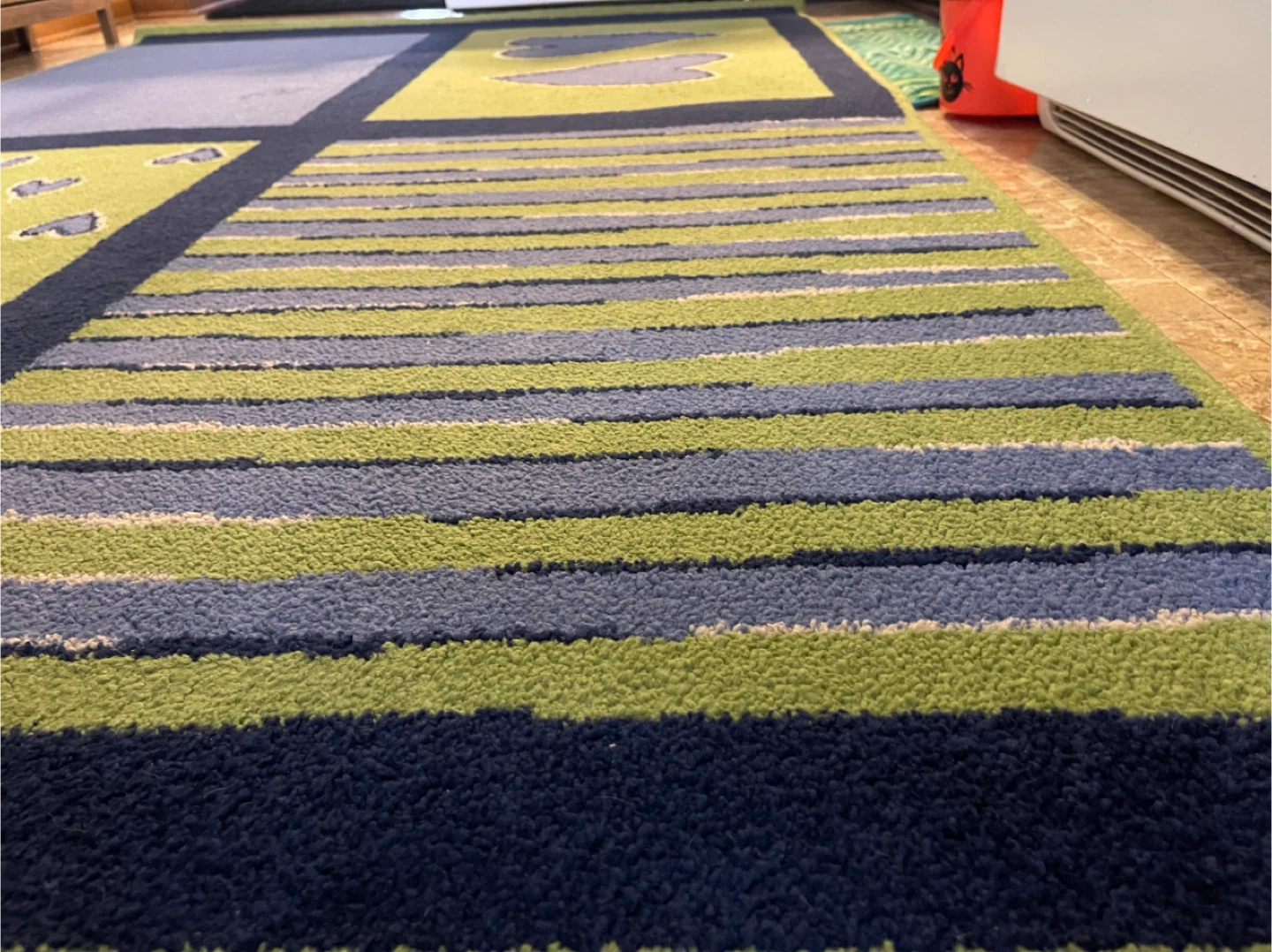 Green & Blue Patterned Area Rug