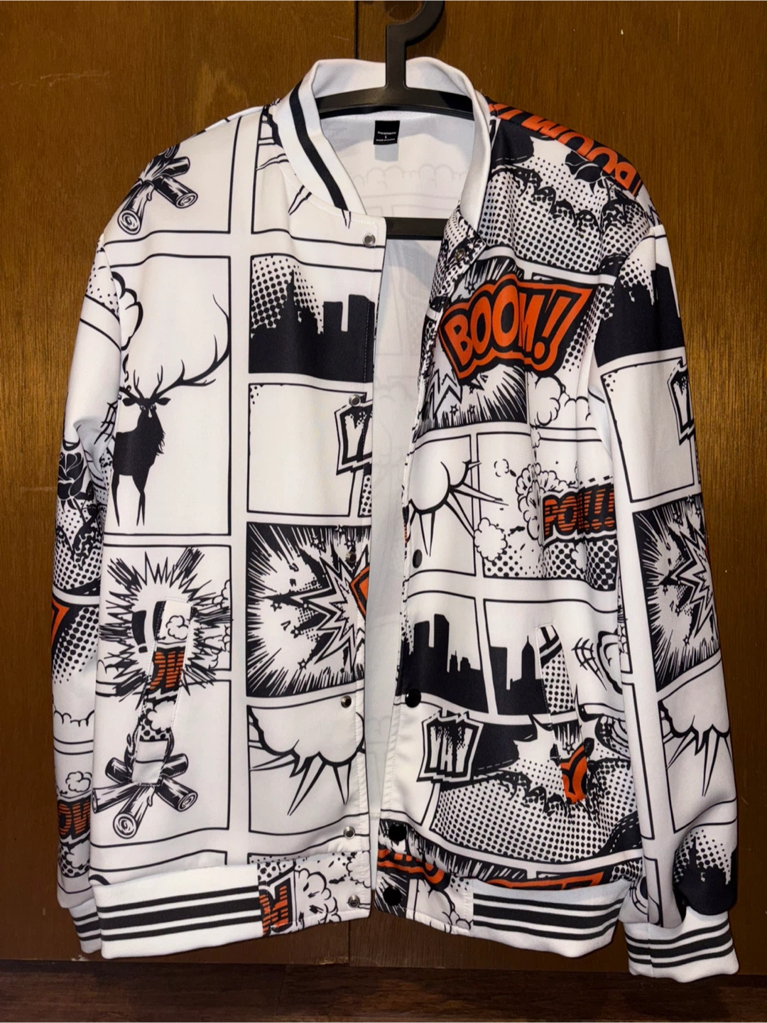 Comic Print Bomber Jacket
