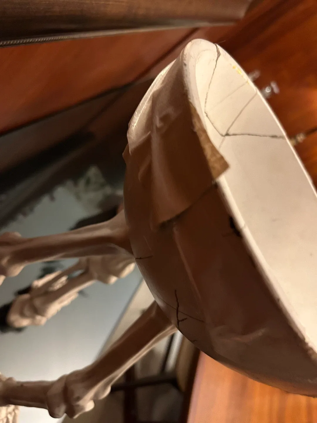 Planter Skeleton Candy Bowl Decoration leg goth halloween image indicator(4)