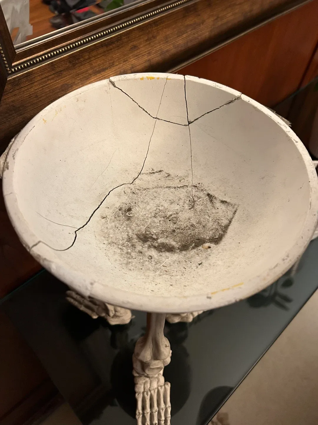 Planter Skeleton Candy Bowl Decoration leg goth halloween image indicator(3)