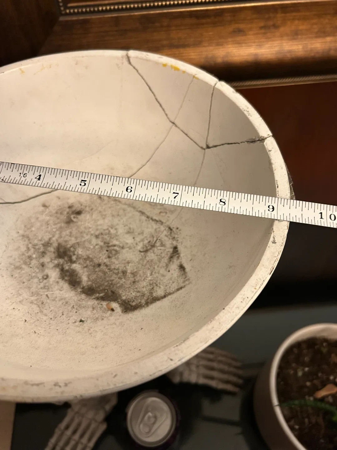 Planter Skeleton Candy Bowl Decoration leg goth halloween image indicator(8)