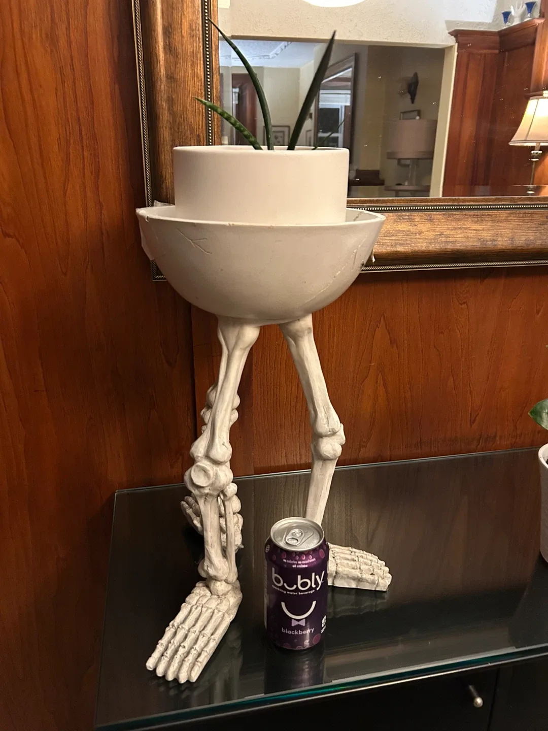 Planter Skeleton Candy Bowl Decoration leg goth halloween image indicator(9)