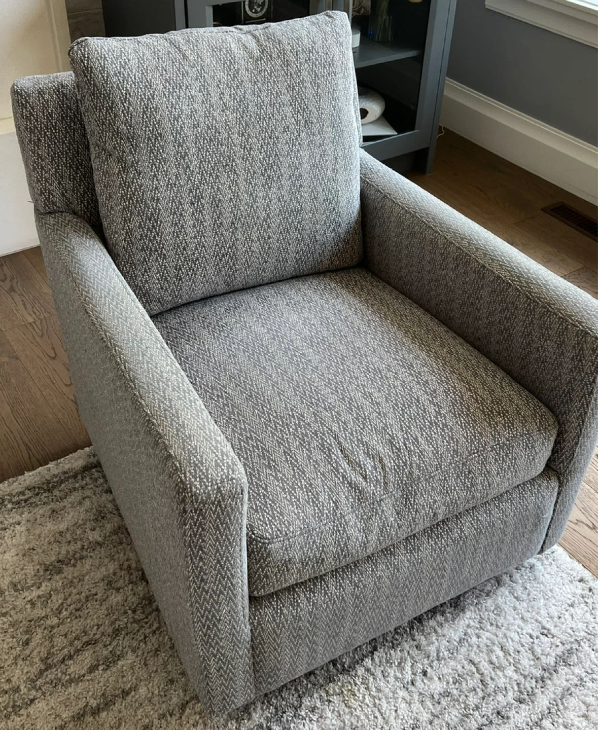 Grey Swivel Armchair