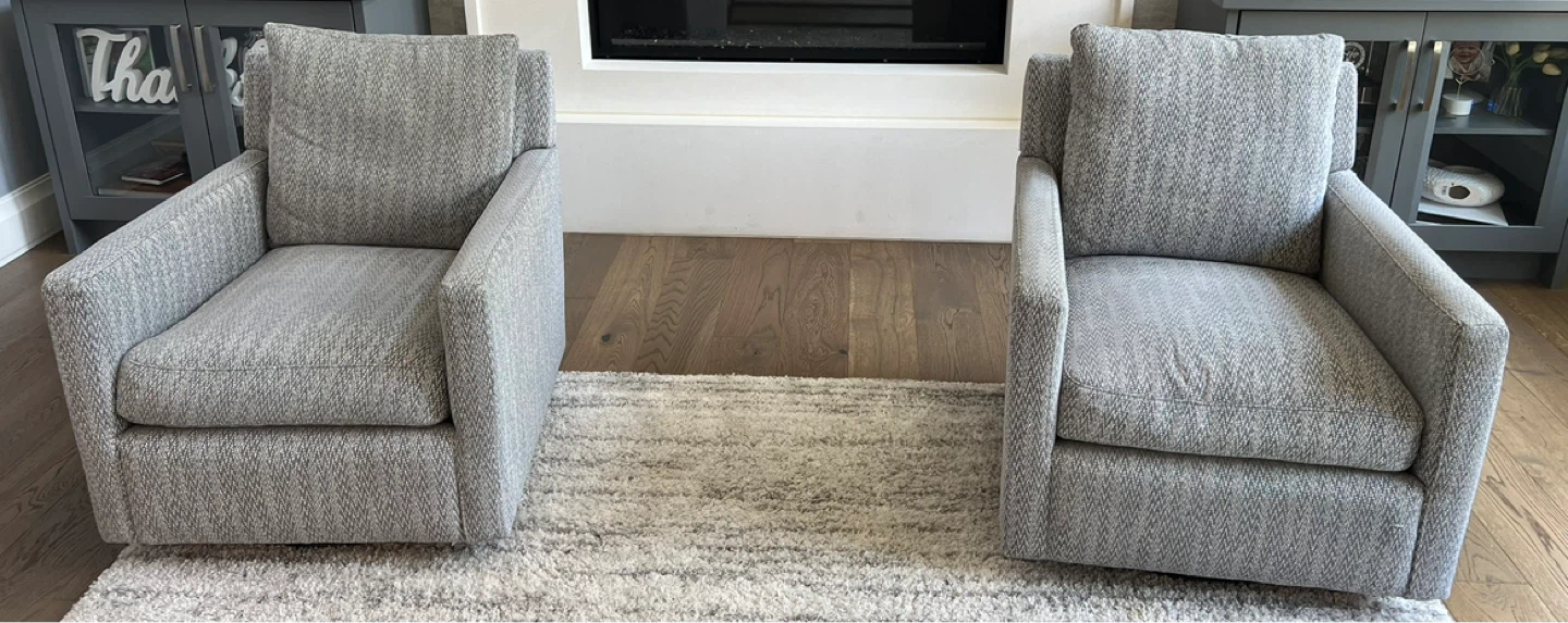 Grey Swivel Armchair - photo 2