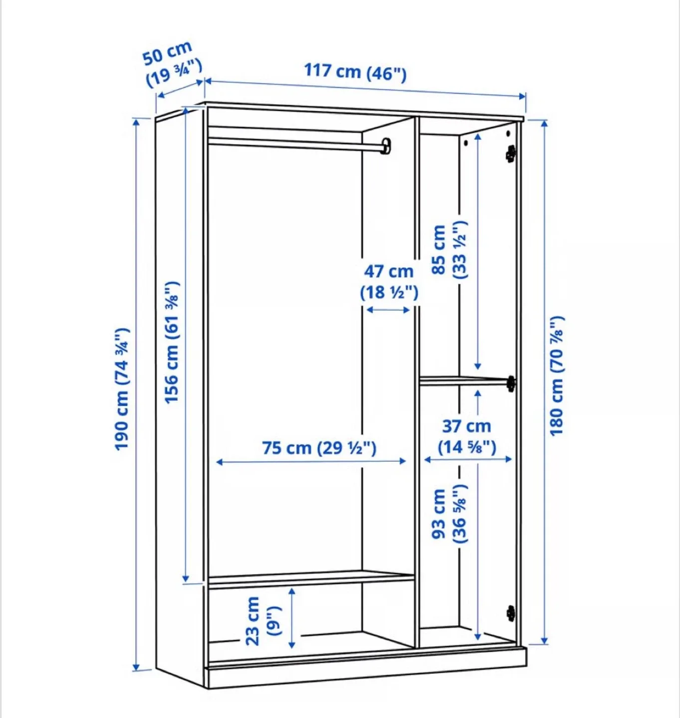 IKEA PAX Wardrobe - Black image indicator(2)