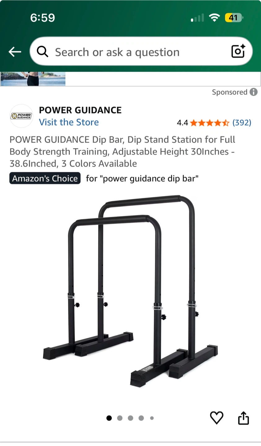 POWER GUIDANCE Dip Bar Stand - photo 2