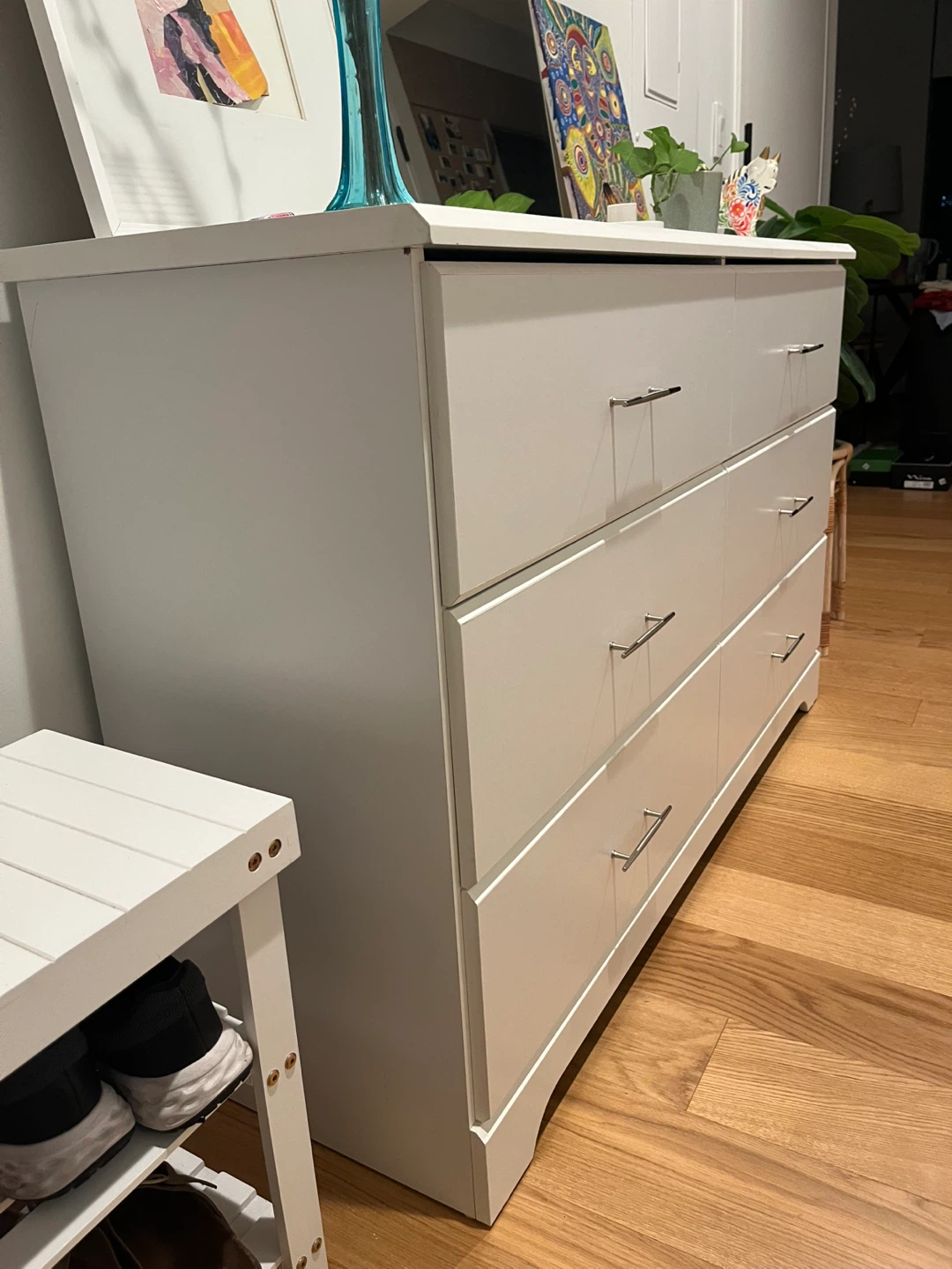 White 6 Drawer Double Dresser - photo 2
