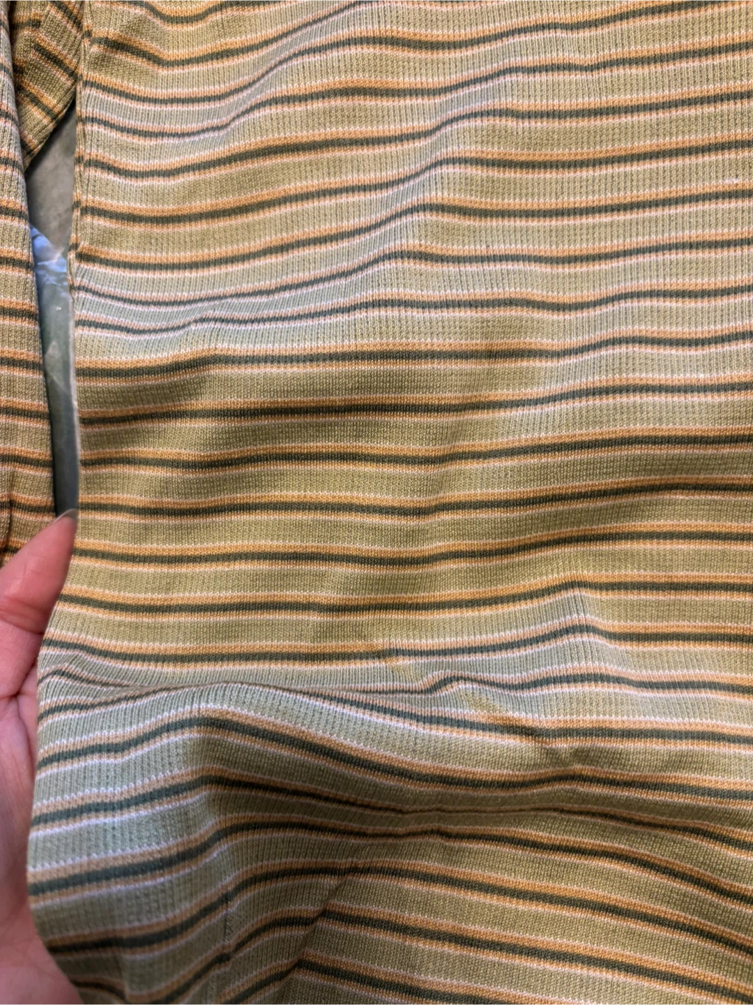Silk Striped Turtleneck Top - photo 2