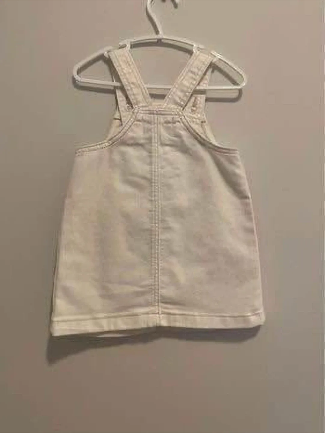 OLDNAVY Offwhite OVERALL DRESS SIZE 2T image indicator(4)