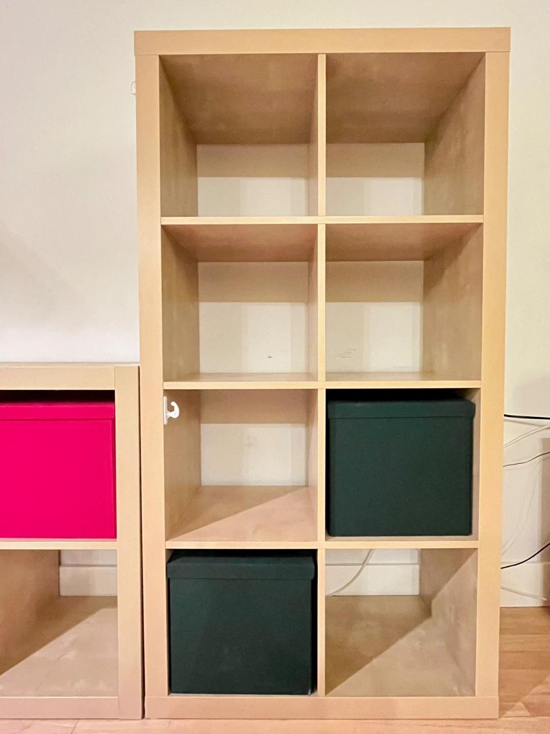 FREE Shelf Units (x2) w/ Storage Boxes (x6) - photo 2