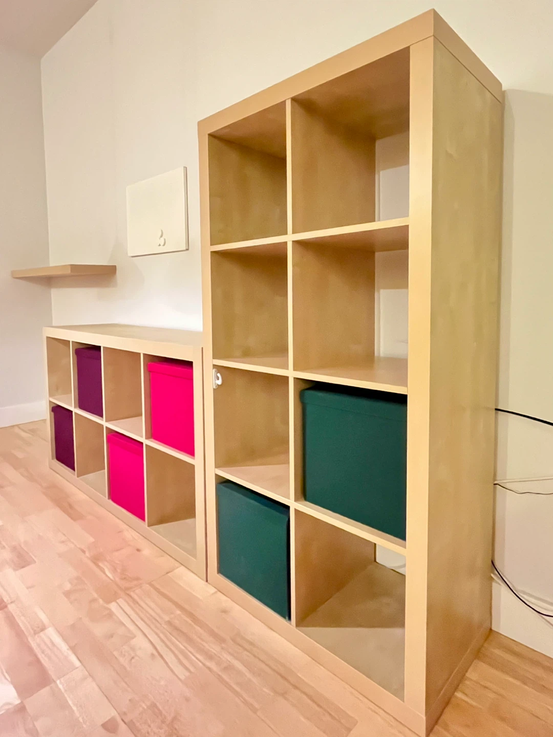 FREE Shelf Units (x2) w/ Storage Boxes (x6)