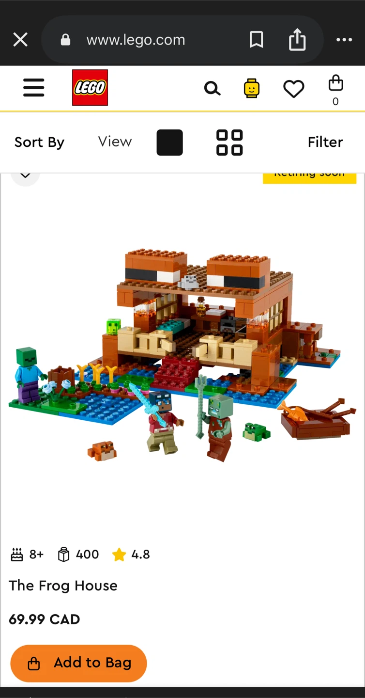 NEW! LEGO Minecraft The Frog House Set 21256 - photo 3