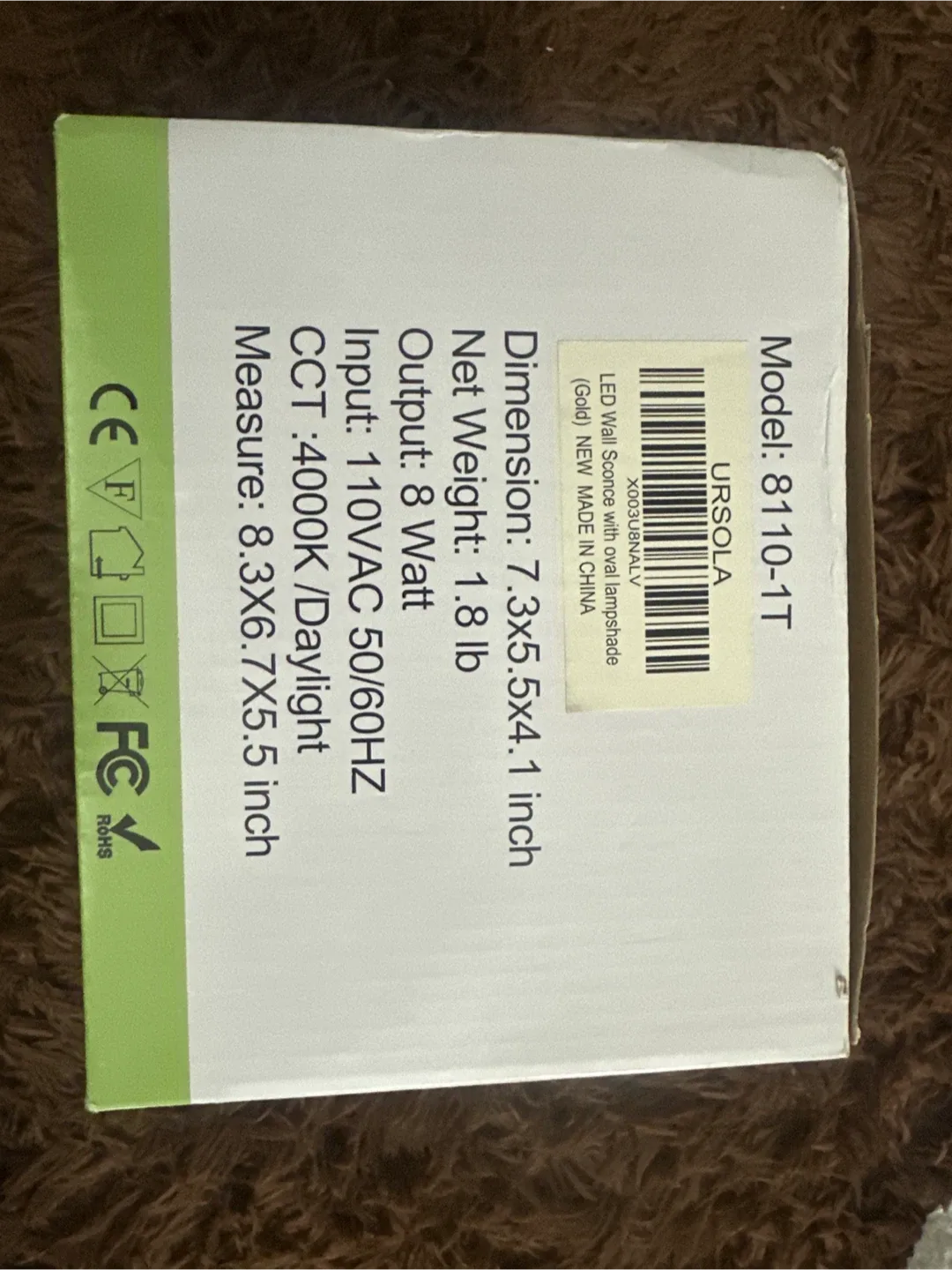 URSOLA LED Wall Sconce, NEW in Box image indicator(3)