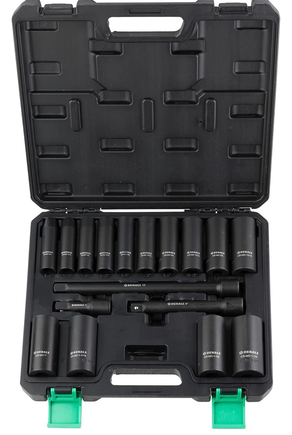 17-Piece 1/2-Inch Drive 6 Point Deep Impact Socket Set